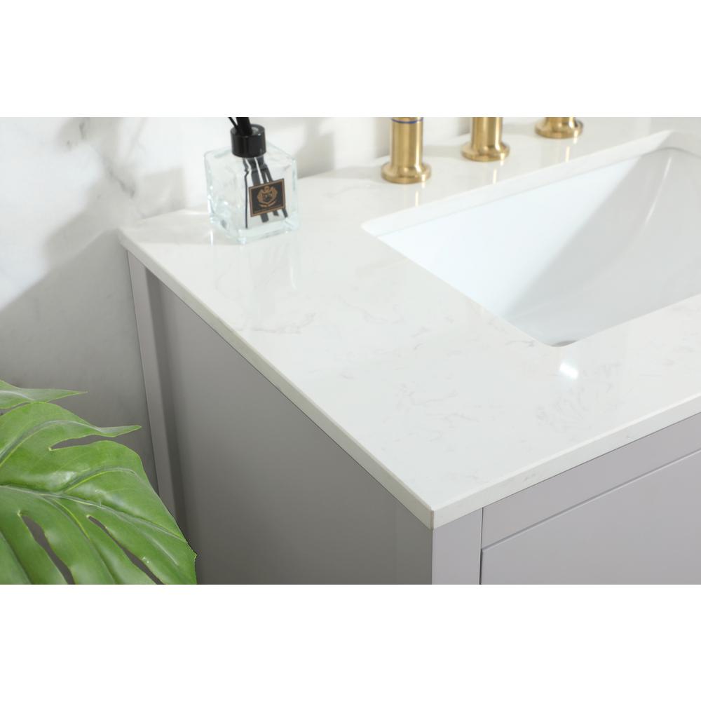 30 inch Single bathroom vanity in grey. Picture 5