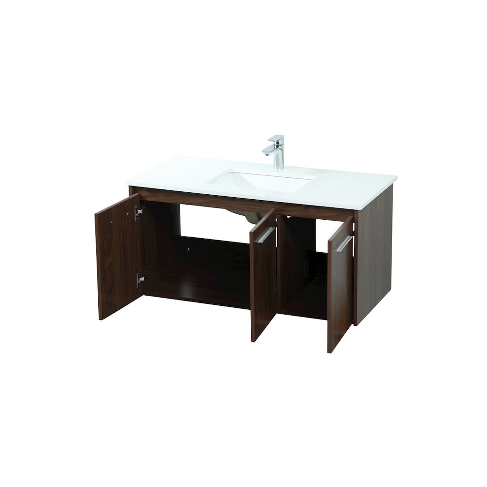 40 Inch Single Bathroom Vanity In Walnut. Picture 10