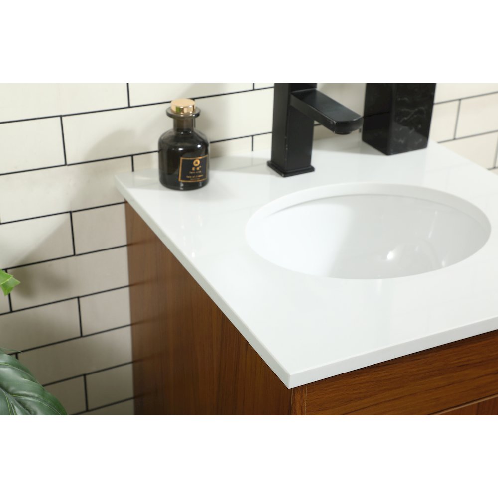 18 Inch Single Bathroom Vanity In Teak. Picture 6