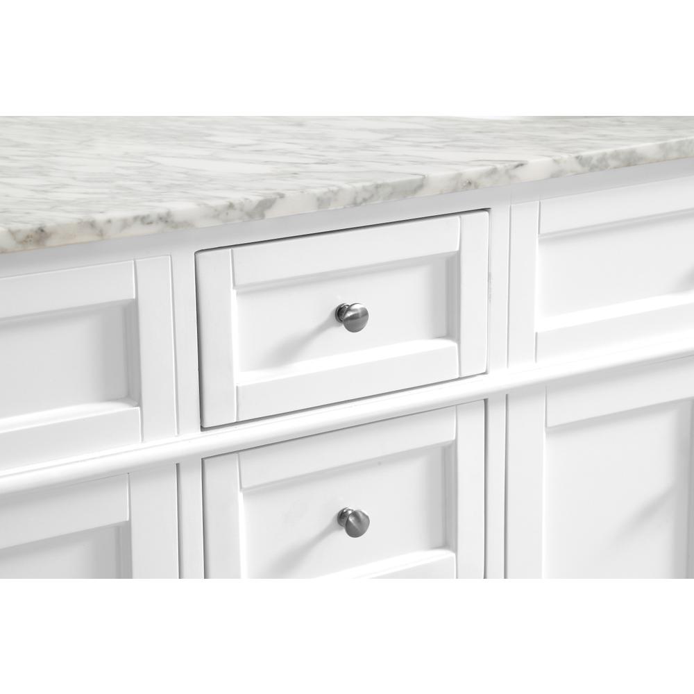60 In. Double Bathroom Vanity Set In White. Picture 7