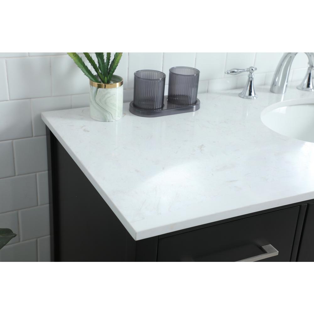 54 Inch SIngle Bathroom Vanity In Black. Picture 5