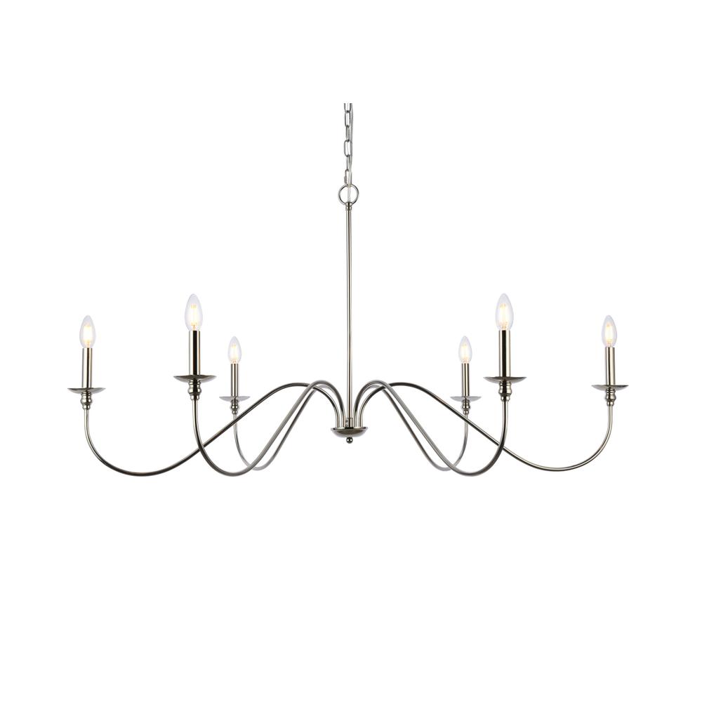 Rohan 48 inch chandelier in polished nickel. Picture 2