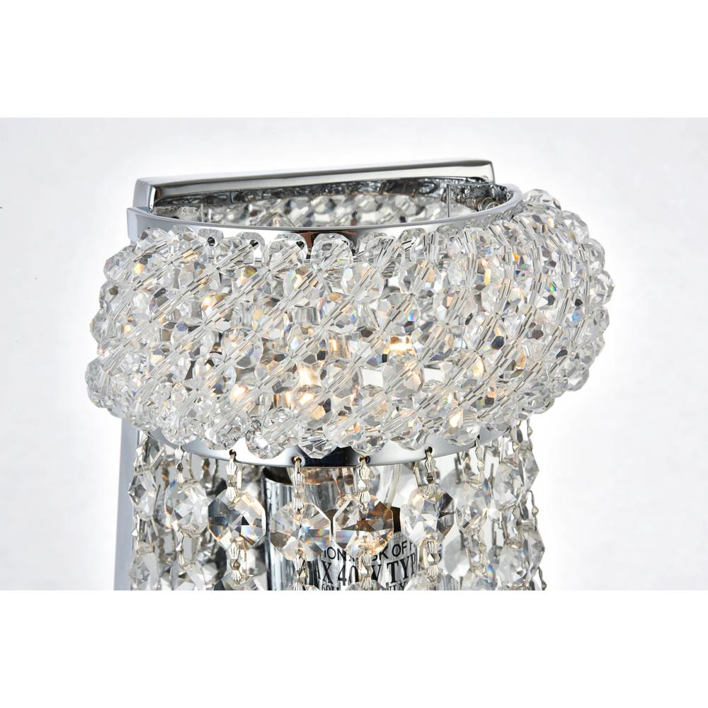 Primo 4 light Chrome Wall Sconce Clear Royal Cut Crystal. Picture 2