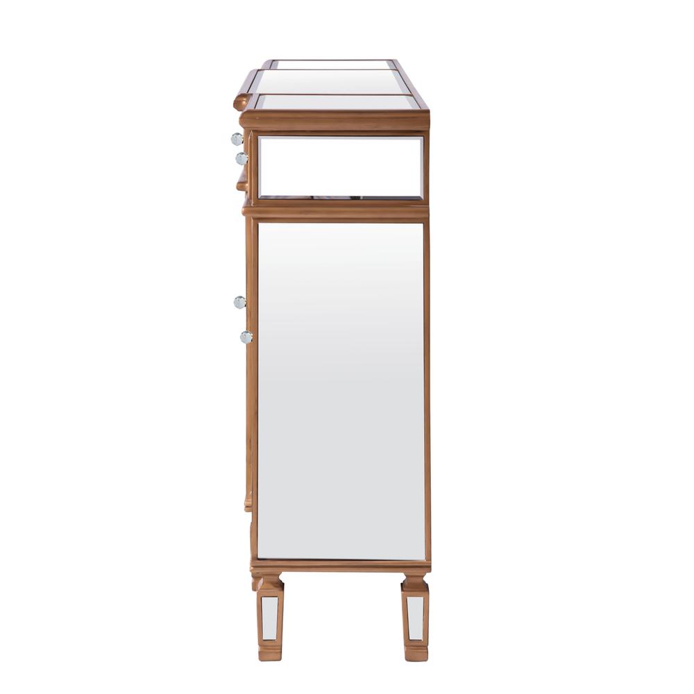 3 Drawer 4 Door Cabinet 60 in. x 14 in. x 36 in. in Gold Clear. Picture 9