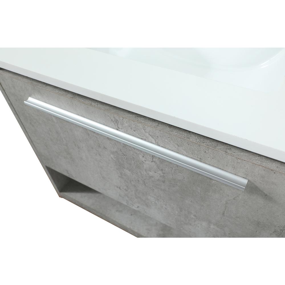24 inch Single bathroom vanity in concrete grey. Picture 12