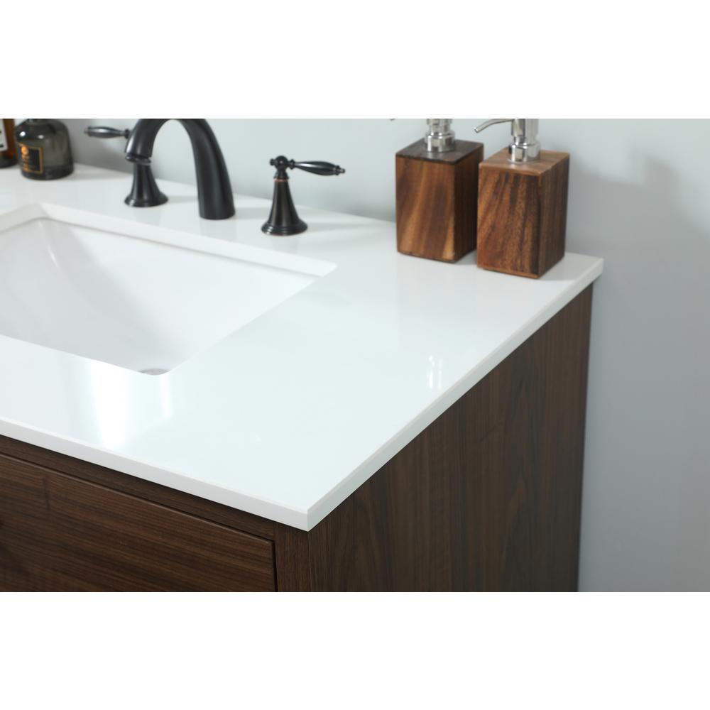 36 inch Single bathroom vanity in walnut. Picture 5