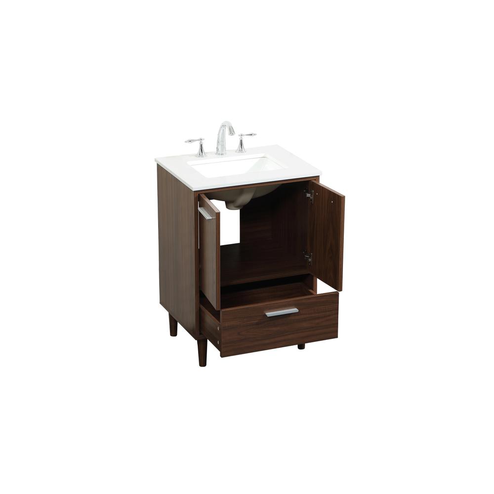 24 inch bathroom vanity in Walnut. Picture 9