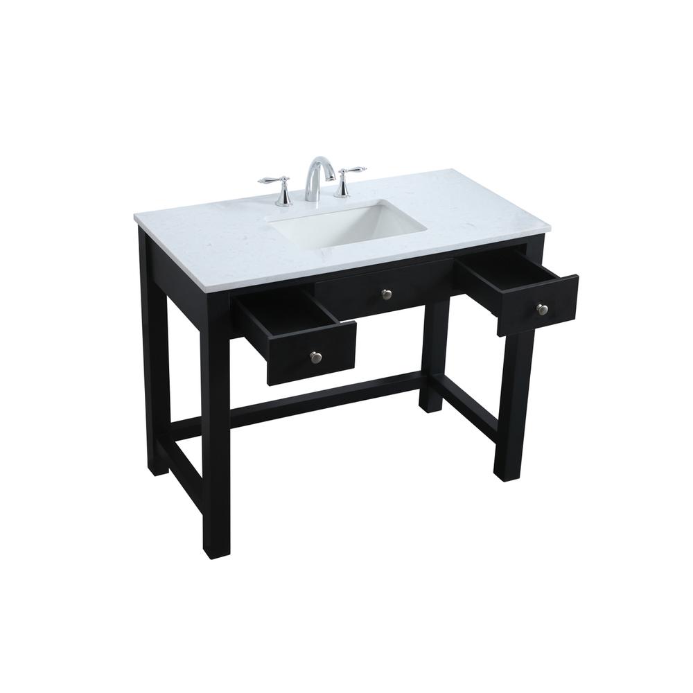 42 Inch ADA Compliant Bathroom Vanity In Black. Picture 9