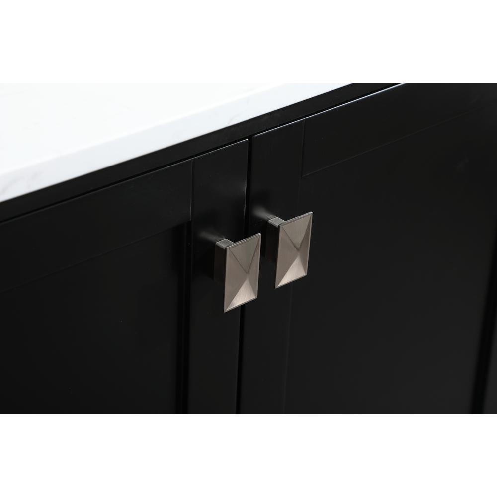 30 inch Single bathroom vanity in black with backsplash. Picture 12