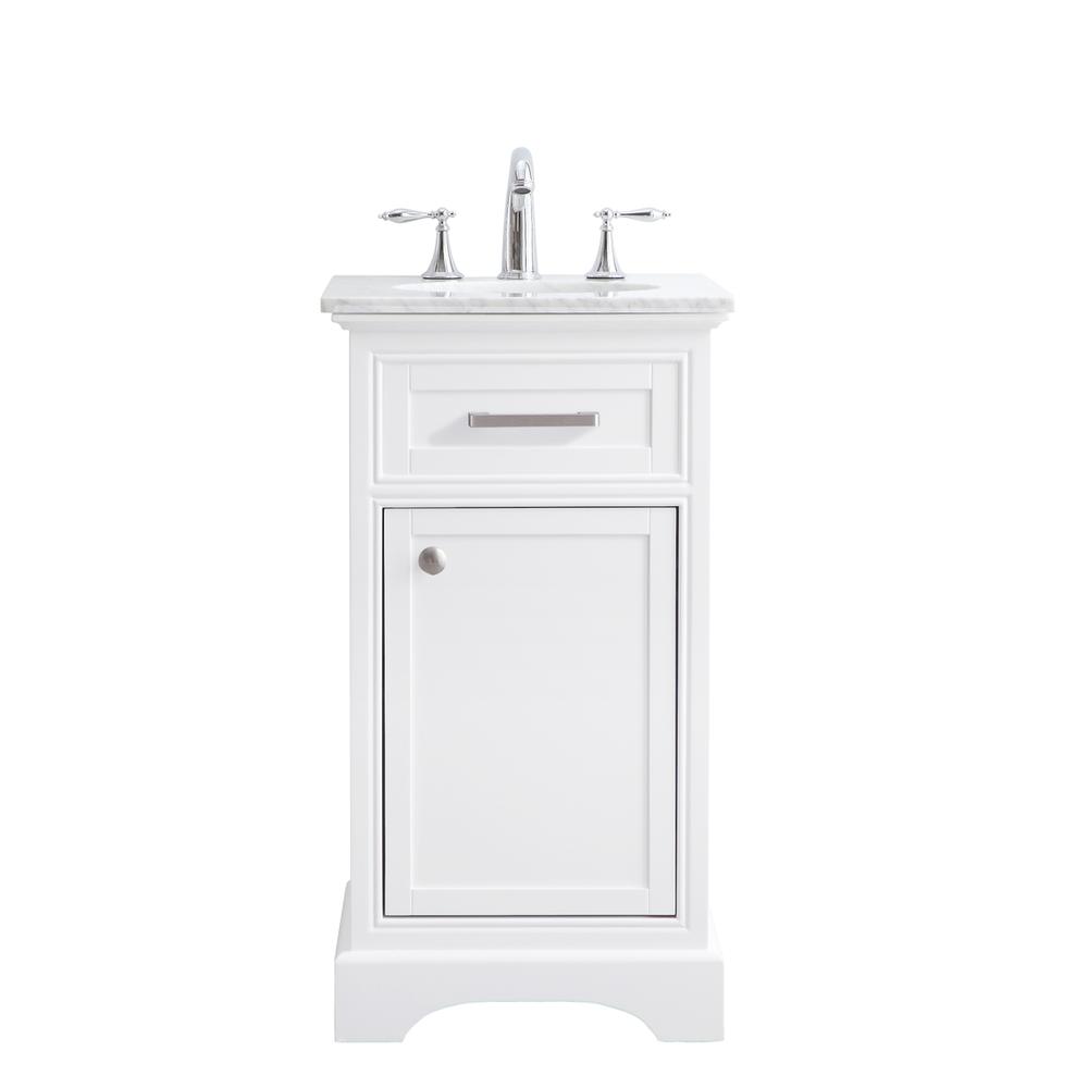 19 in. Single Bathroom Vanity set in white. Picture 1