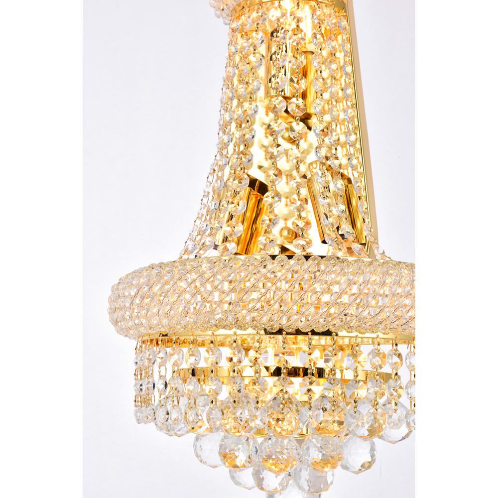 Primo 4 light Gold Wall Sconce Clear Royal Cut Crystal. Picture 3