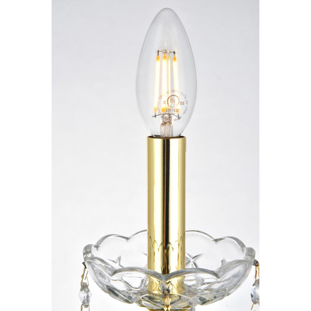 St. Francis 3 light Gold Wall Sconce Clear Royal Cut Crystal. Picture 2