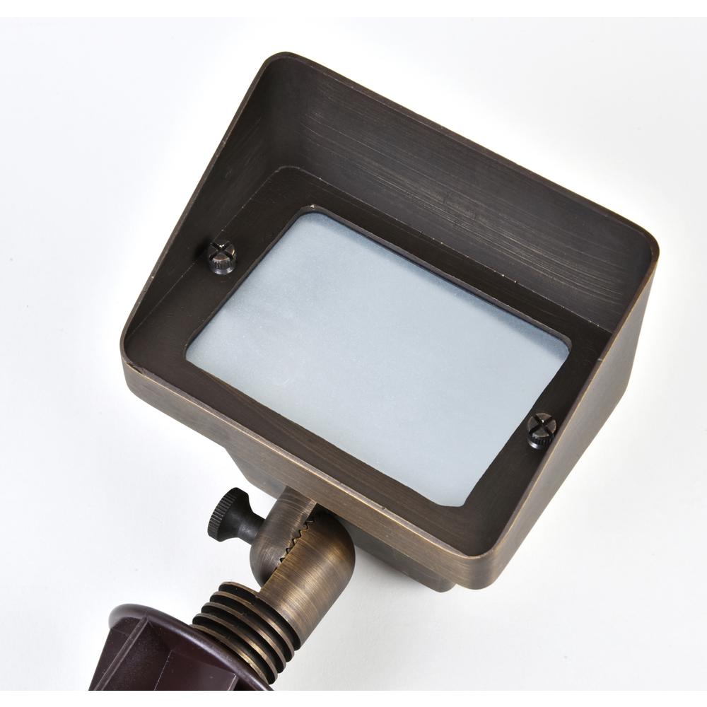 Flood Light W2.75In D5.25In H8In Antique Brass  Mr11/ Mr16 Dual Socket. Picture 3
