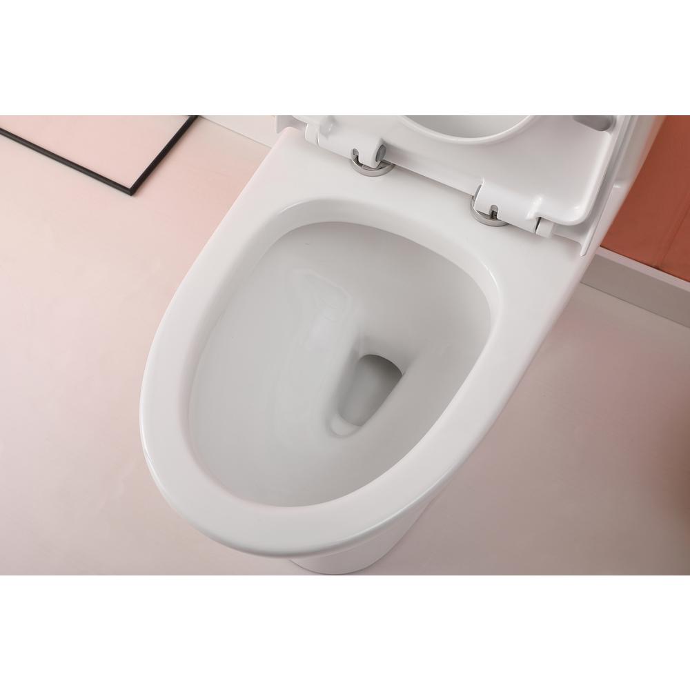 Winslet One-piece elongated Toilet 28x15x30 in White. Picture 7