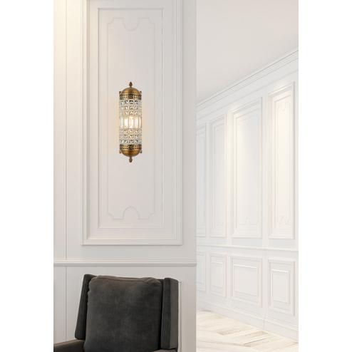 Olivia 1 light French Gold Wall Sconce Clear Royal Cut Crystal. Picture 7