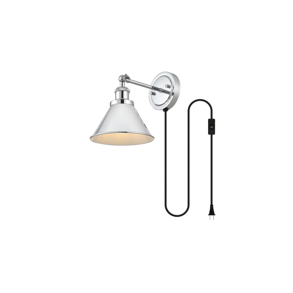 Blaise 1 light Chrome plug in wall sconce. Picture 2