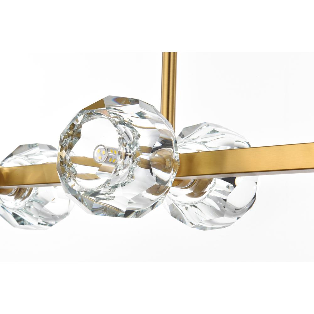 Eren 31 inch Pendant Light in Satin Gold. Picture 5