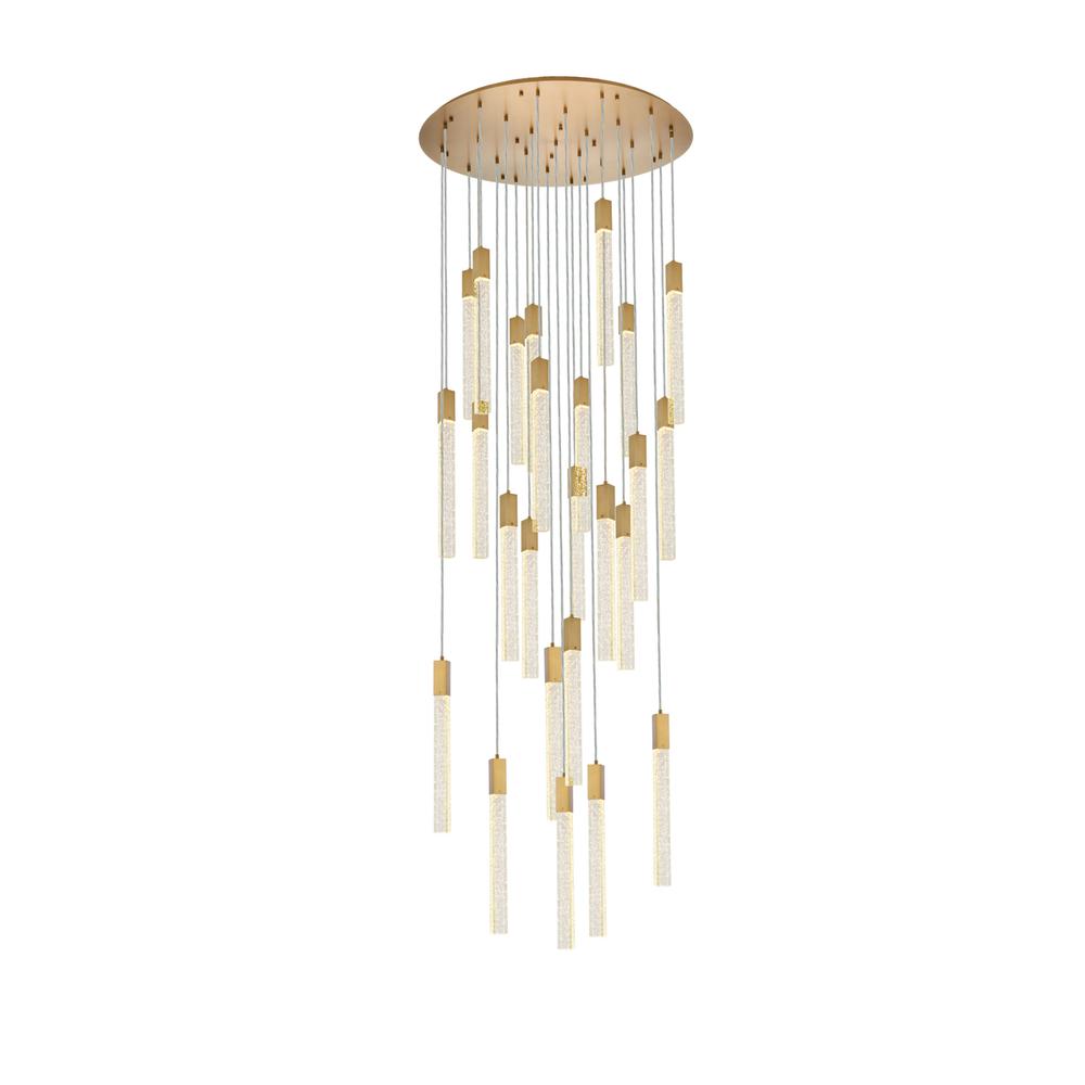 Weston 25 lights pendant in satin gold. Picture 1