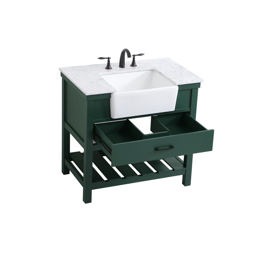 36 inch Single bathroom vanity in green. Picture 9
