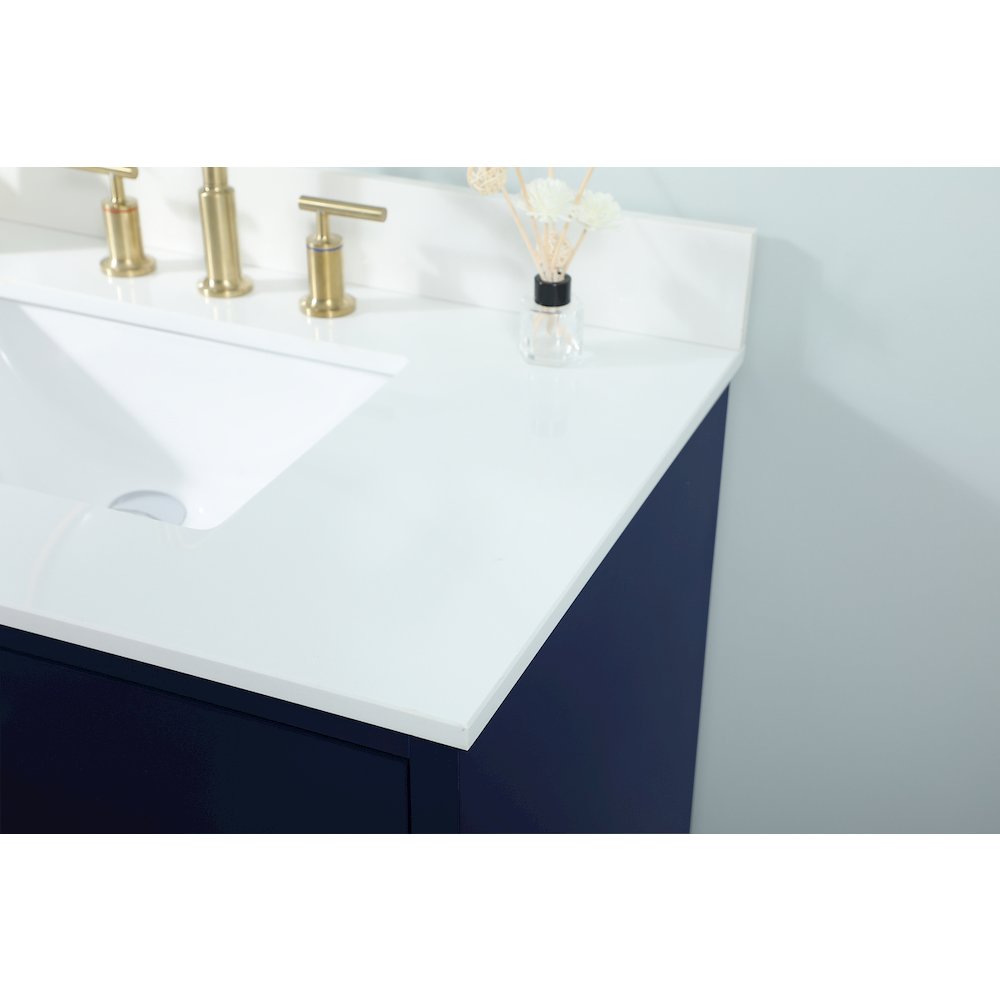 36 Inch Bathroom Vanity In Blue With Backsplash. Picture 6