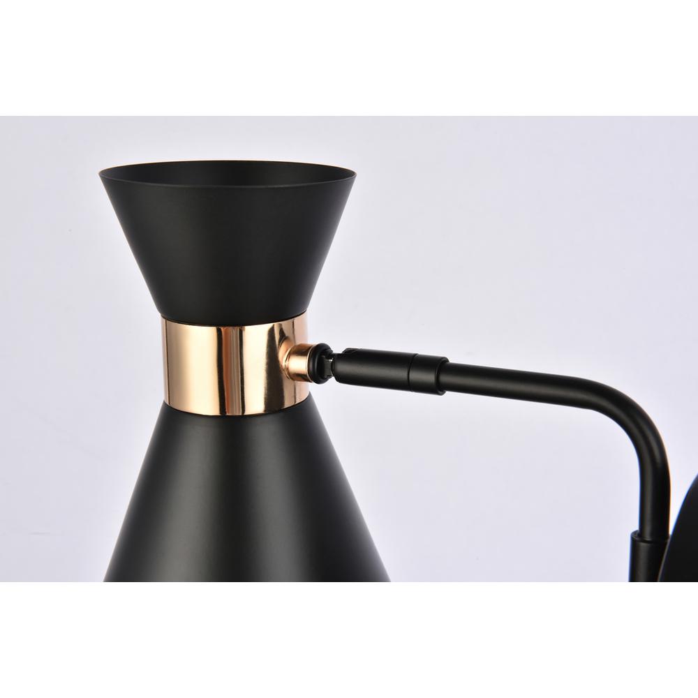 Halycon 6 inch black wall sconce. Picture 6