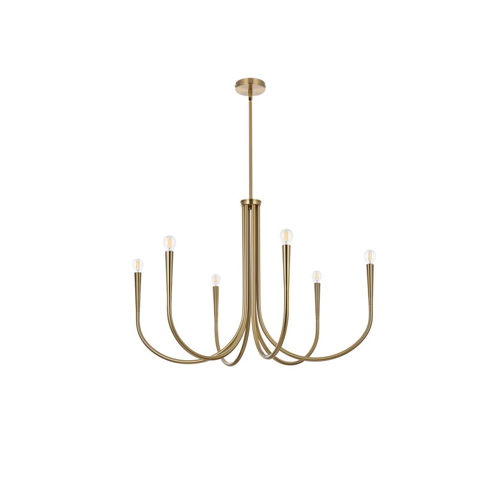 Layne 36 inch chandelier in Gold. Picture 6