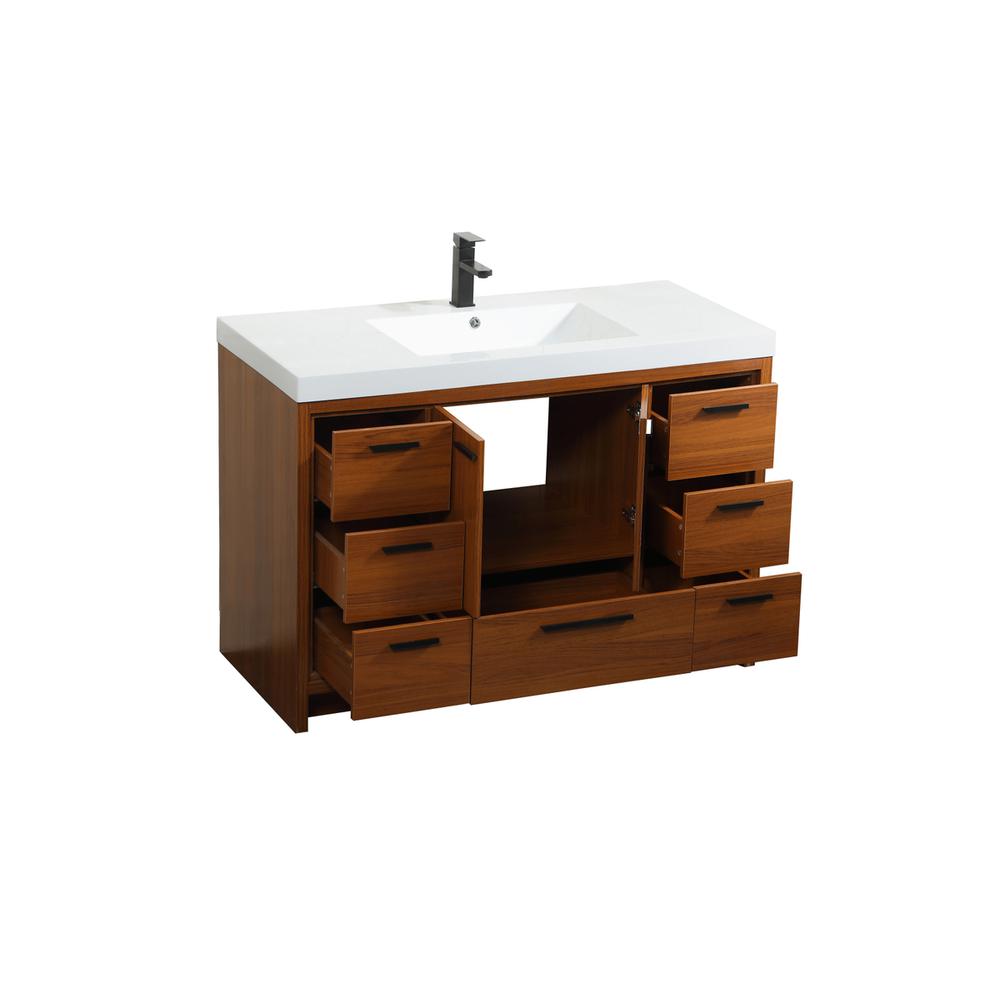 48 inch Single bathroom vanity in Teak. Picture 9