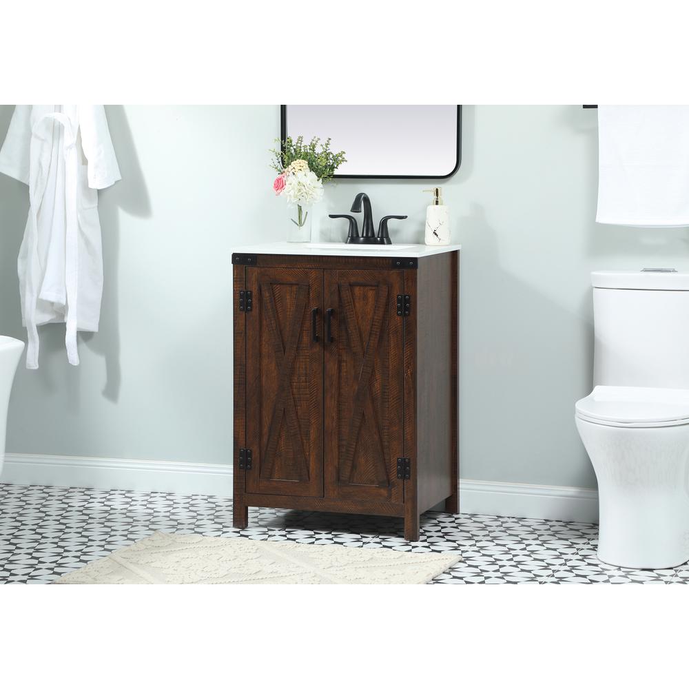 24 inch Single bathroom vanity in expresso. Picture 2