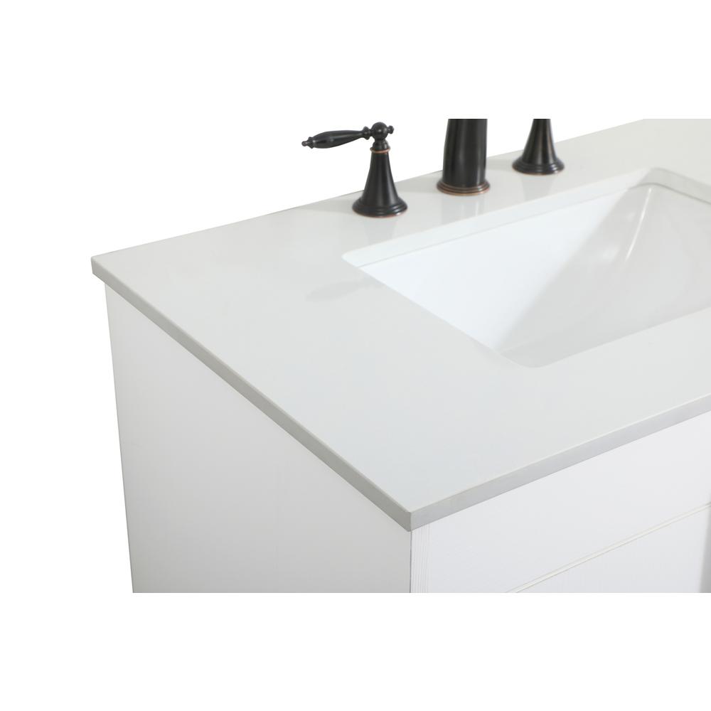 30 inch Single bathroom vanity in white. Picture 11