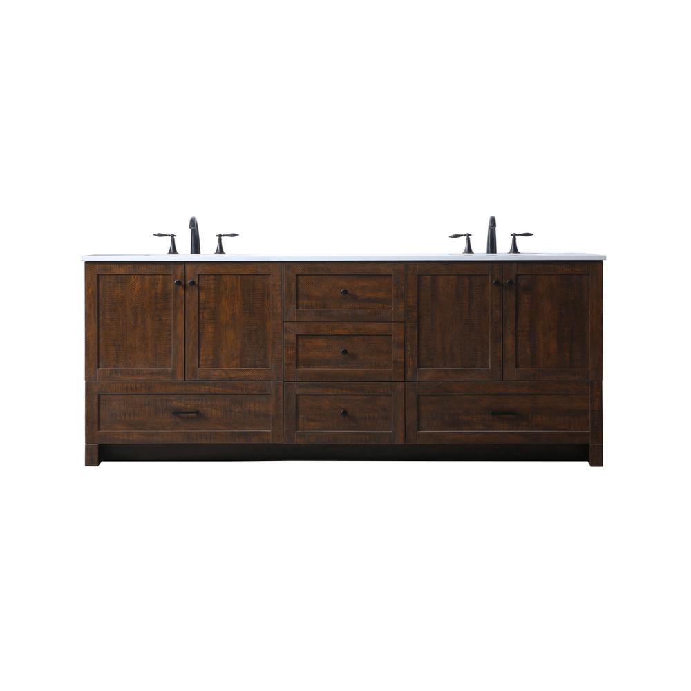 84 Inch Double Bathroom Vanity In Expresso. Picture 1