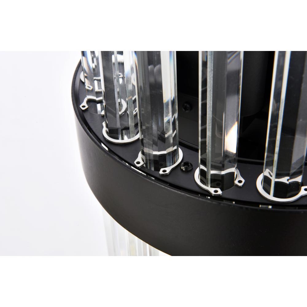 Dallas 8 inch crystal bath sconce in black. Picture 5