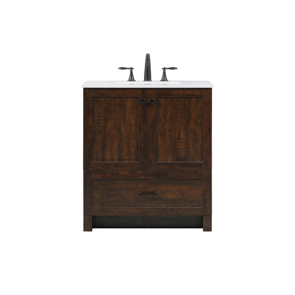 30 inch Single bathroom vanity in expresso. Picture 1
