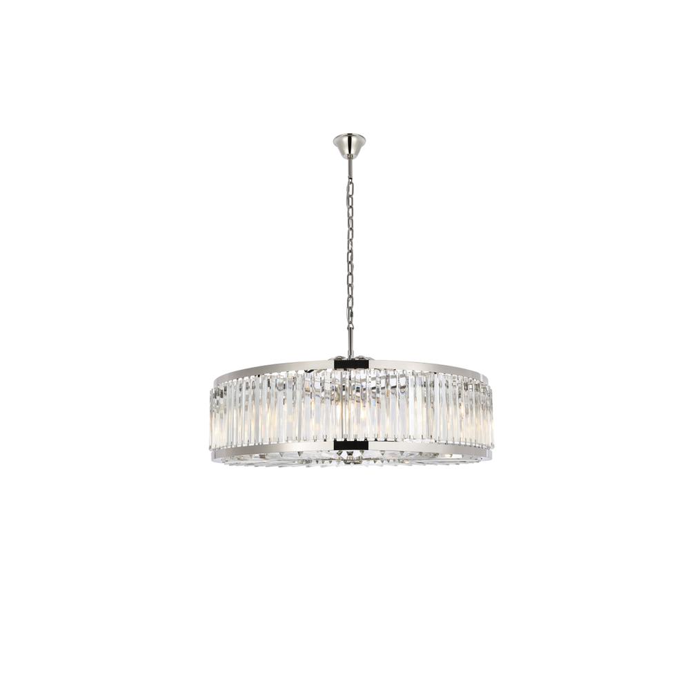 Chelsea 10 light polished nickel Chandelier Clear Royal Cut Crystal. Picture 1