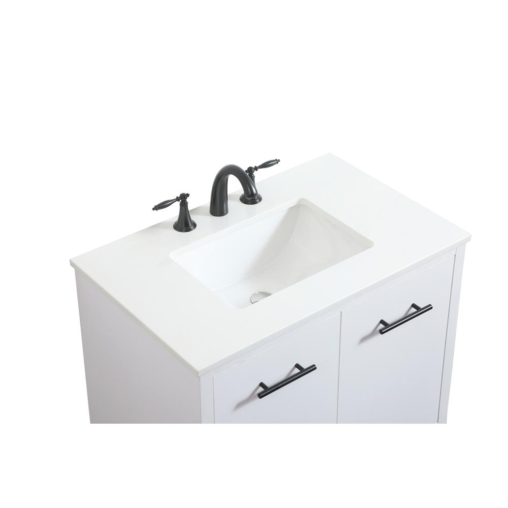 30 inch Single bathroom vanity in white. Picture 13