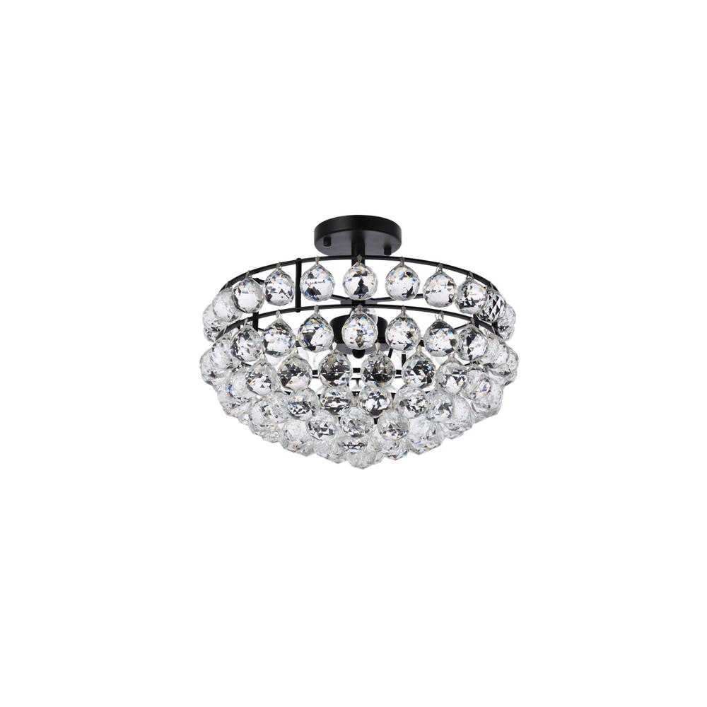 Savannah 16 inch flush mount in black. Picture 6
