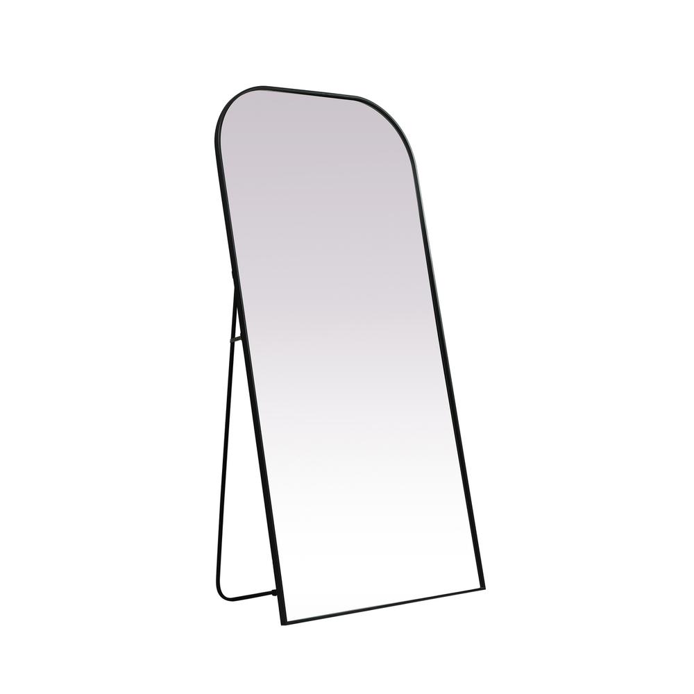 Metal Frame Arch Full Length Mirror 35x72 Inch in Black. Picture 6