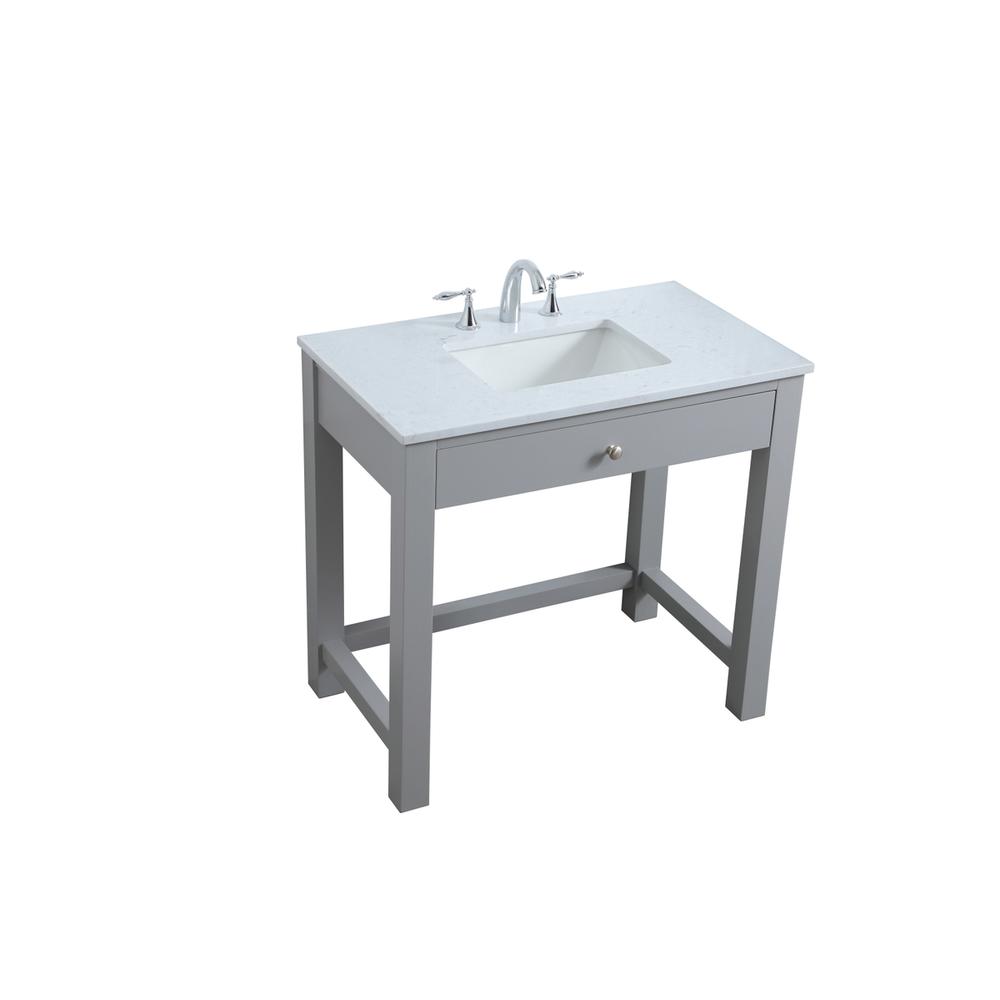 36 Inch ADA Compliant Bathroom Vanity In Grey. Picture 8