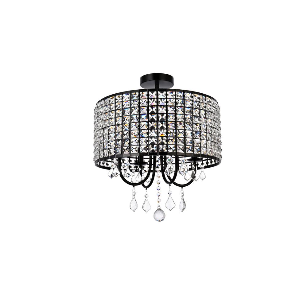 Elise 17 inch flush mount in black. Picture 7