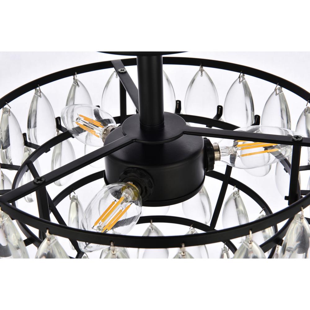 Mila 12 inch flush mount in black. Picture 5