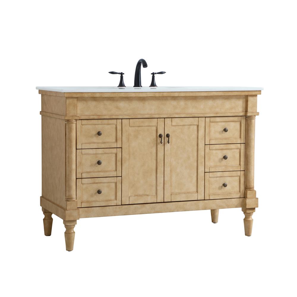 48 inch Single Bathroom vanity in Antique Beige. Picture 7