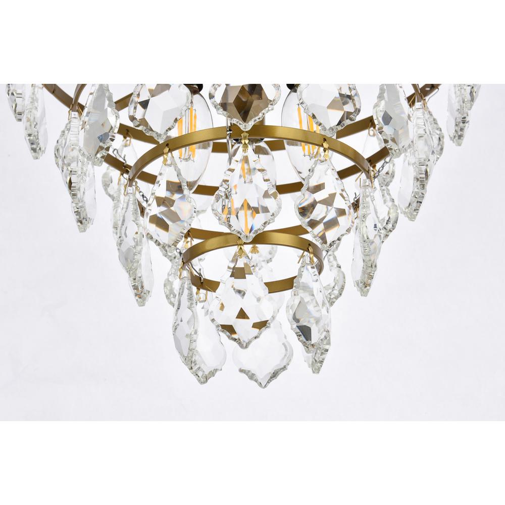 Ella 12 inch flush mount in brass. Picture 3