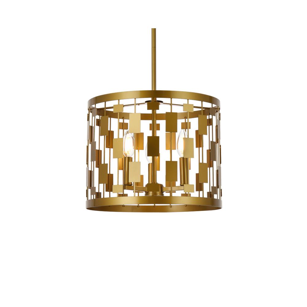Levante 3 lights pendant in brass. Picture 2