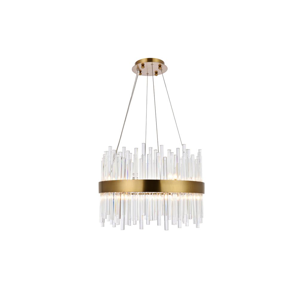 Dallas 14 light Gold Chandelier Clear Royal Cut Crystal. Picture 1