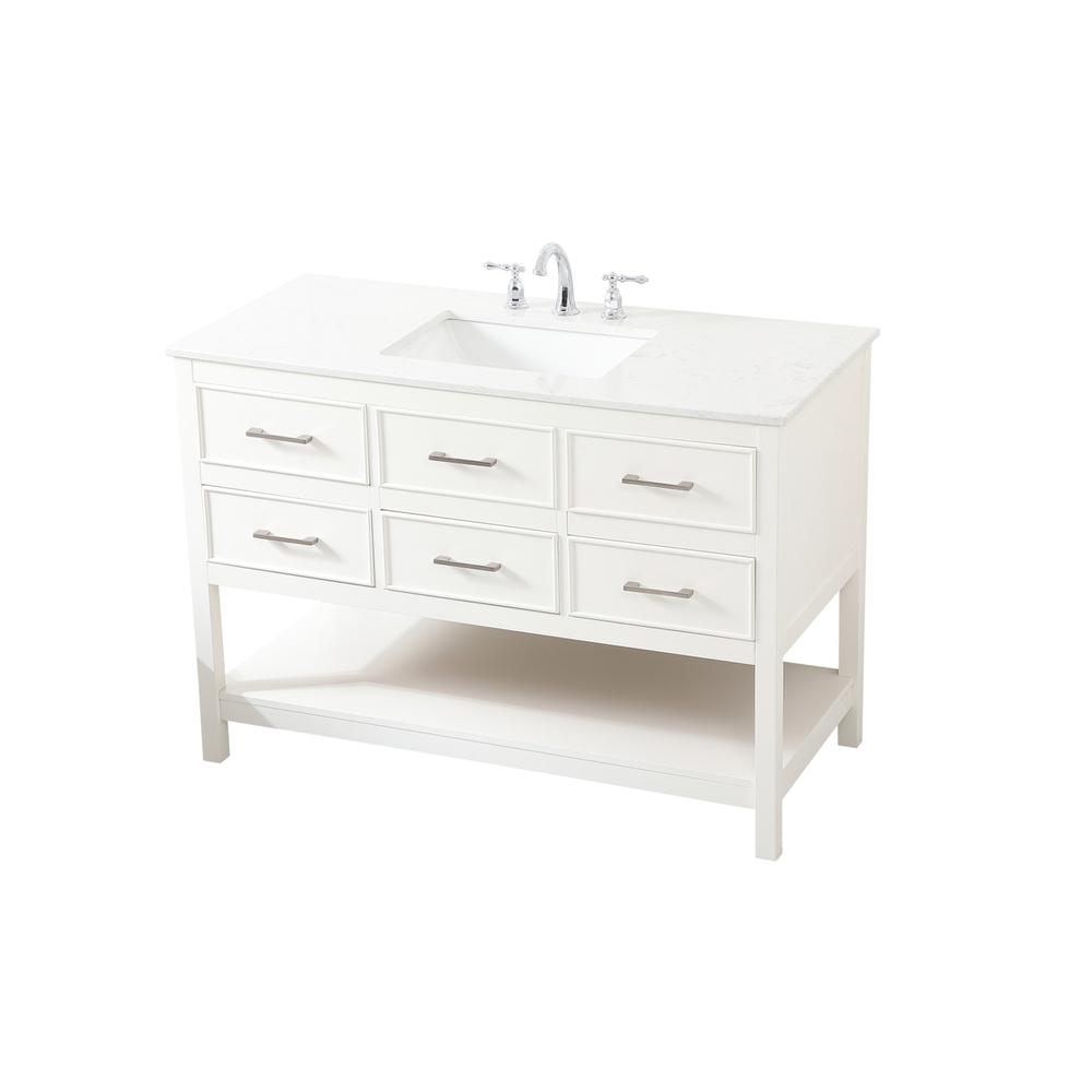 48 inch Single bathroom vanity in white. Picture 8