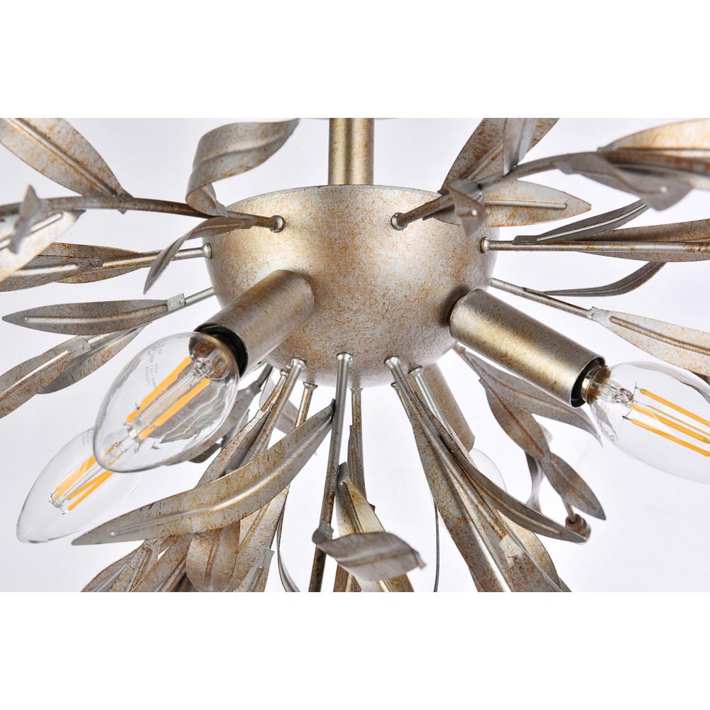 Priscilla 23 inch flush mount in silver leaf. Picture 4