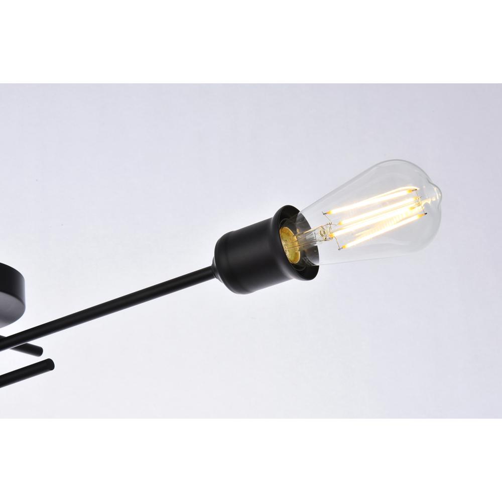 Xavier 4 lights flush mount in black. Picture 3