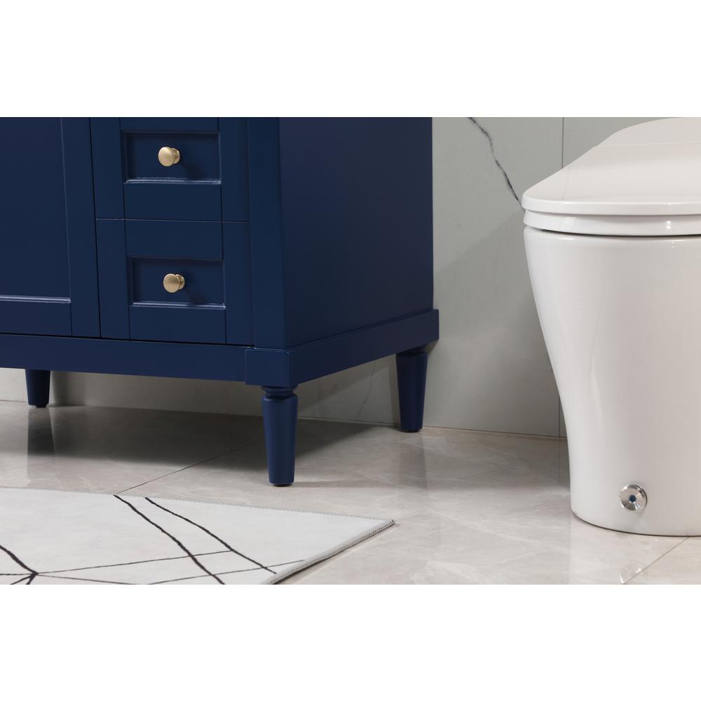 32 inch Single bathroom vanity in blue with backsplash. Picture 6