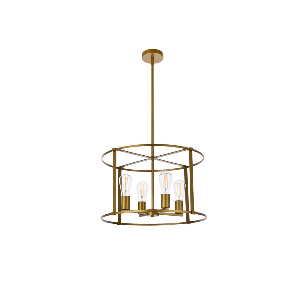 Agnys 4 lights pendant in brass. Picture 6