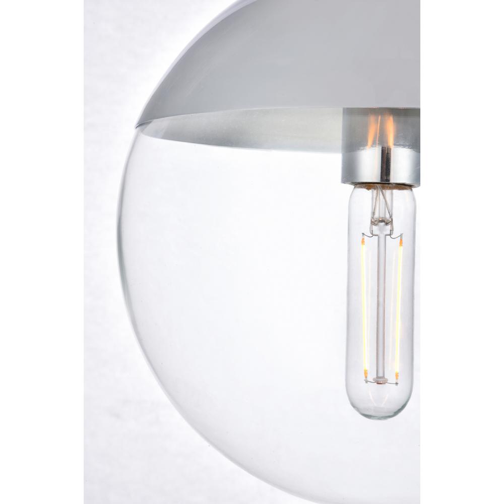Eclipse 1 Light Chrome Floor Lamp With Clear Glass. Picture 4