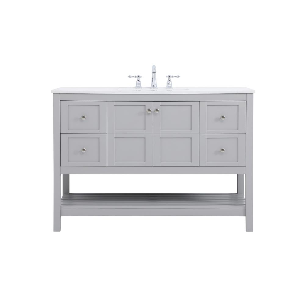 48 inch Single Bathroom Vanity in Gray. Picture 1